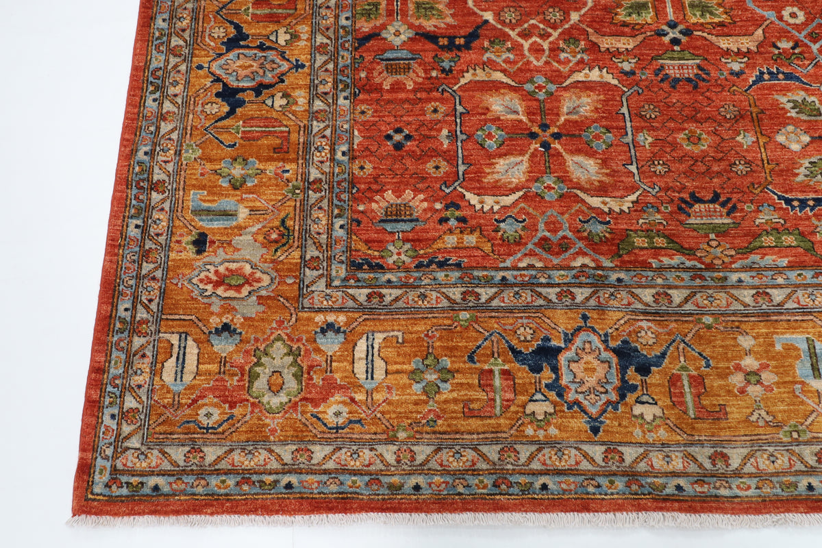272 x 355 cm | Orange Afghan Veg Dye Wool carpet