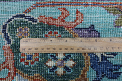 202 x 300 cm | Oriental Floral Area Rug Afghan Hand Knotted Veg Dye Wool carpet