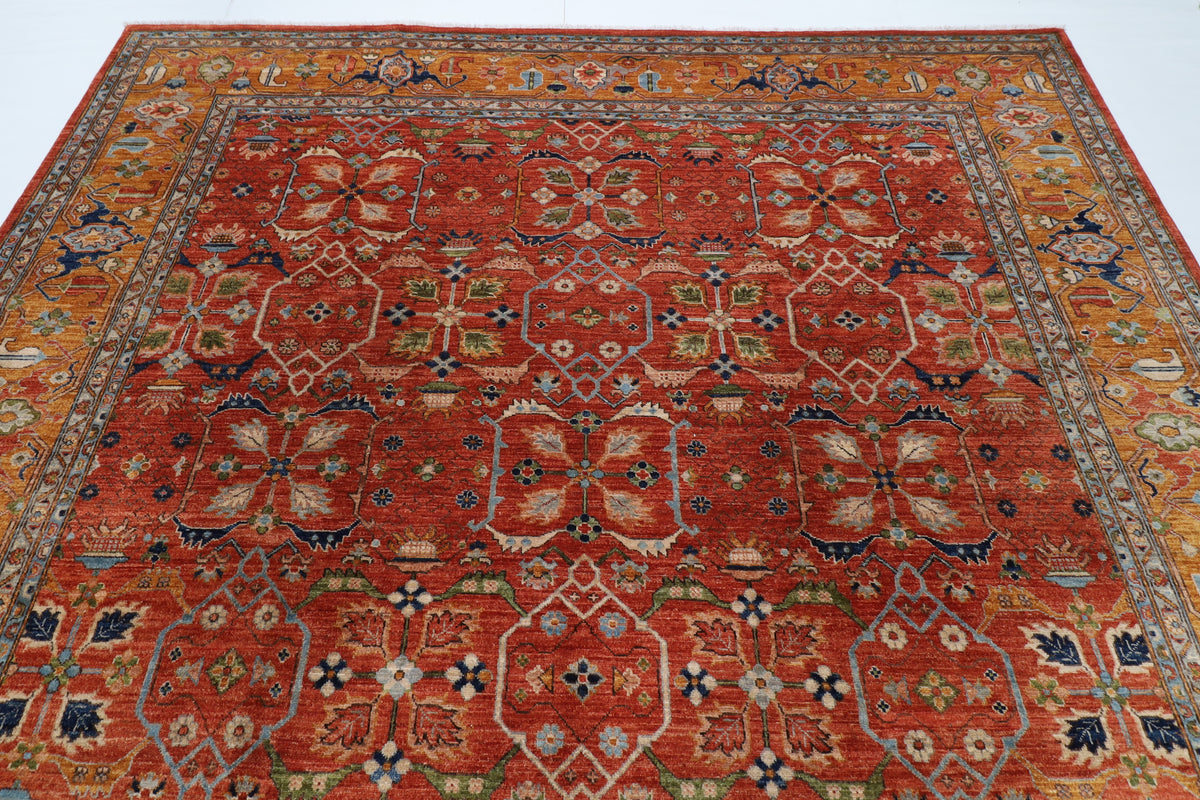 272 x 355 cm | Orange Afghan Veg Dye Wool carpet