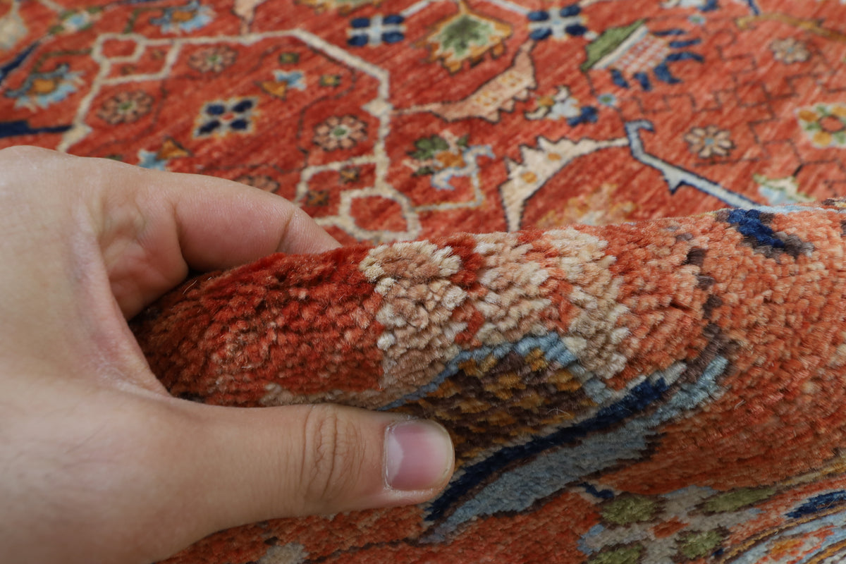272 x 355 cm | Orange Afghan Veg Dye Wool carpet