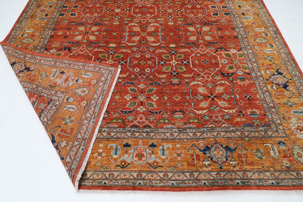 272 x 355 cm | Orange Afghan Veg Dye Wool carpet