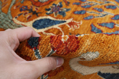 102 x 148 cm | Tribal Birds Area Rug Afghan Hand Knotted veg Dye Wool carpet