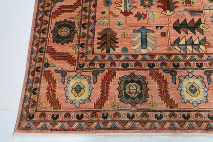 303 x 426 cm | Pink Tribal Afghan Veg Dye Wool carpet