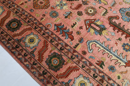 303 x 426 cm | Pink Tribal Afghan Veg Dye Wool carpet