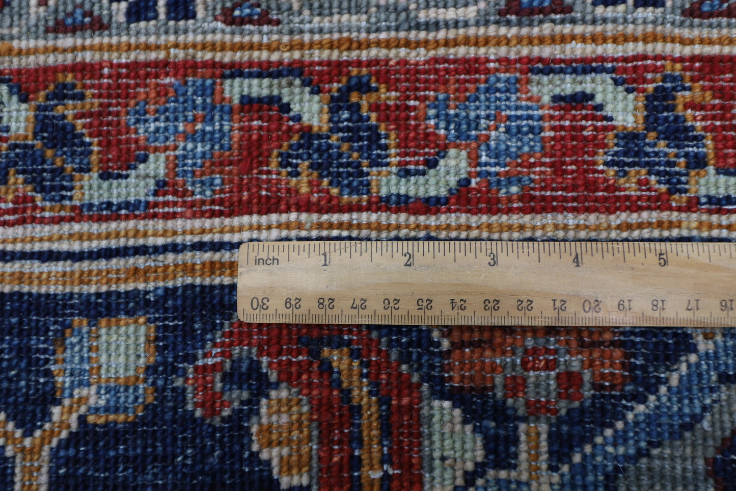 277 x 362 cm | Blue Aryana Handmade Afghan Area Rug Hand Knotted Carpet Living Room Rug