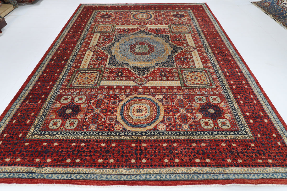 270 x 364 cm | Mamluk Afghan Veg Dye Wool carpet