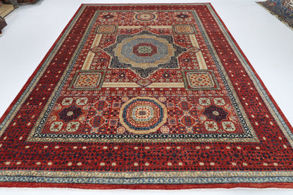 270 x 364 cm | Mamluk Afghan Veg Dye Wool carpet