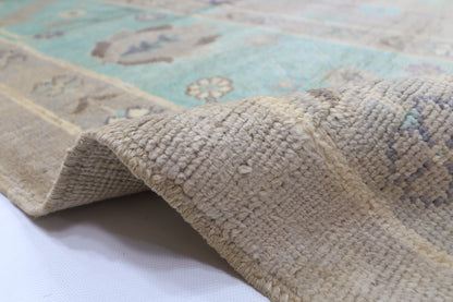 306 x 420 cm | Oushak Gray Handmade Afghan Area Rug Hand Knotted Carpet Living Room Rug