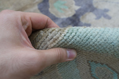 306 x 420 cm | Oushak Gray Handmade Afghan Area Rug Hand Knotted Carpet Living Room Rug