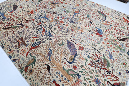 310 x 425 cm | Birds Afghan Veg Dye Wool carpet