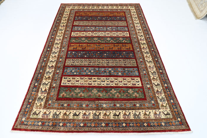 173 x 250 cm | Oriental Gabbeh Animal Area Rug Afghan Hand Knotted Veg Dye Wool carpet