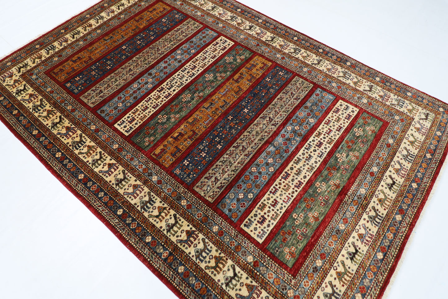 173 x 250 cm | Oriental Gabbeh Animal Area Rug Afghan Hand Knotted Veg Dye Wool carpet