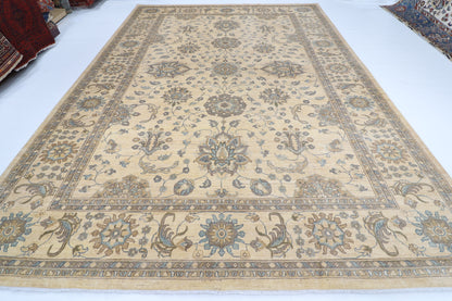 305 x 421 cm | Beige Floral Afghan Veg Dye Wool carpet