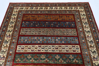 173 x 250 cm | Oriental Gabbeh Animal Area Rug Afghan Hand Knotted Veg Dye Wool carpet