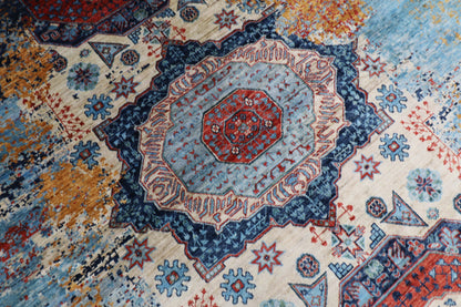 250 x 300 cm | Abstract Mamluk Handmade Afghan Area Carpet Hand Knotted Carpet Living Room Rug