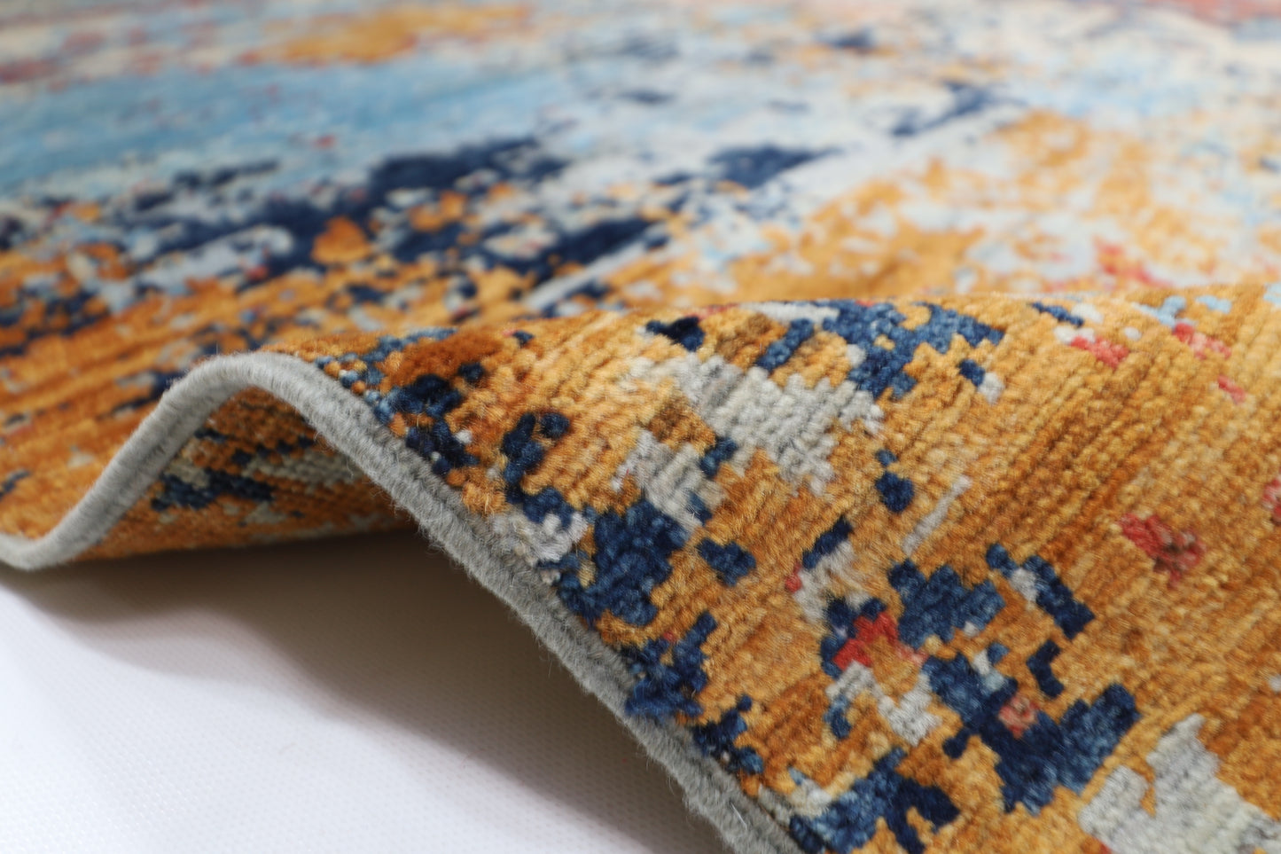 250 x 300 cm | Abstract Mamluk Handmade Afghan Area Carpet Hand Knotted Carpet Living Room Rug