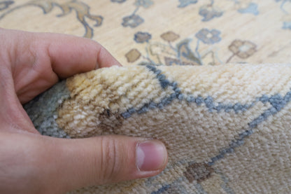 305 x 421 cm | Beige Floral Afghan Veg Dye Wool carpet