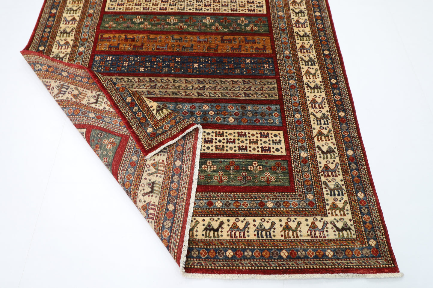 173 x 250 cm | Oriental Gabbeh Animal Area Rug Afghan Hand Knotted Veg Dye Wool carpet