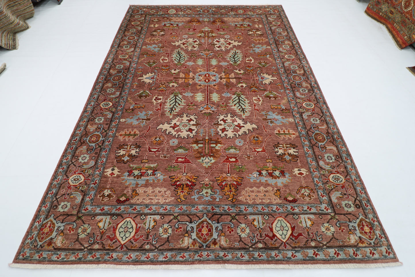 202 x 297 cm | Oriental Tribal Area Rug Afghan Hand Knotted veg Dye Wool Carpet