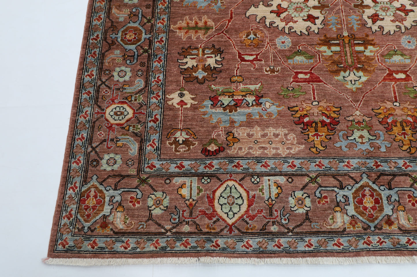202 x 297 cm | Oriental Tribal Area Rug Afghan Hand Knotted veg Dye Wool Carpet