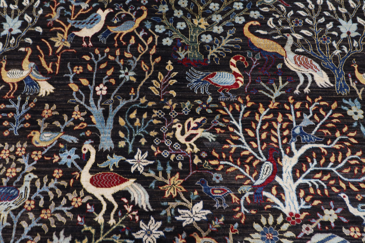 303 x 414 cm | Birds Pictorial Afghan Handmade Carpet