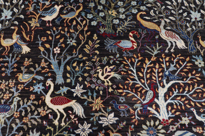 303 x 414 cm | Birds Pictorial Afghan Handmade Carpet