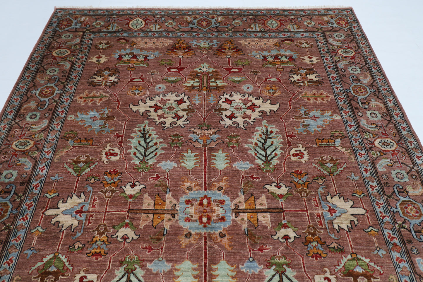 202 x 297 cm | Oriental Tribal Area Rug Afghan Hand Knotted veg Dye Wool Carpet