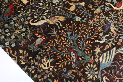 303 x 414 cm | Birds Pictorial Afghan Handmade Carpet