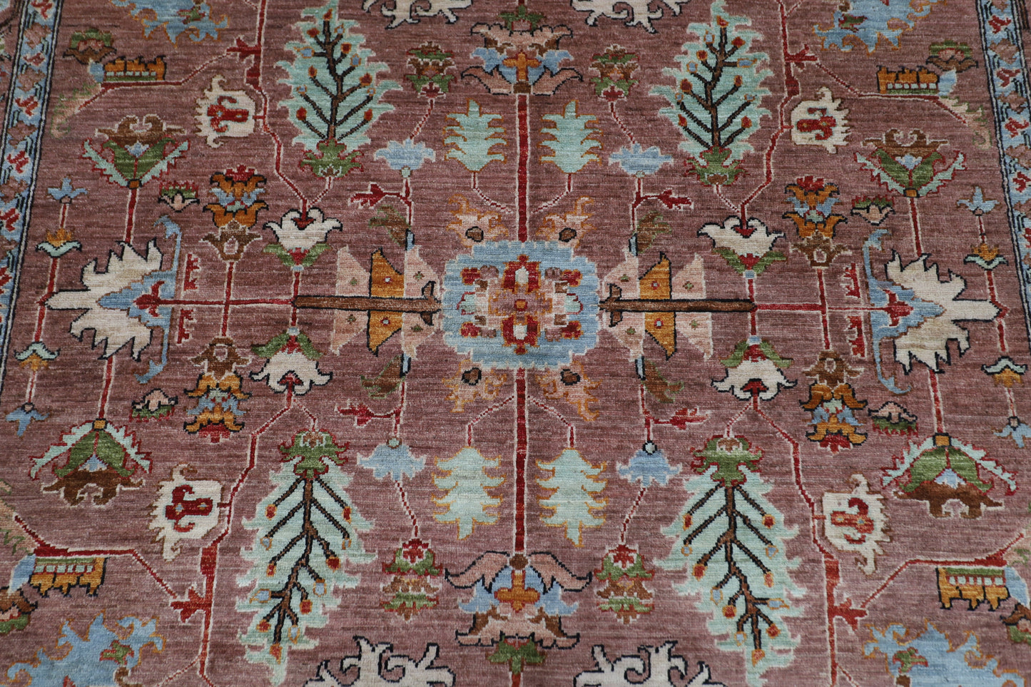 202 x 297 cm | Oriental Tribal Area Rug Afghan Hand Knotted veg Dye Wool Carpet