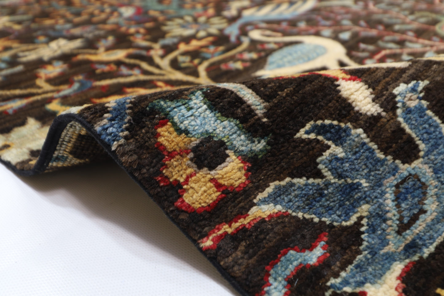 303 x 414 cm | Birds Pictorial Afghan Handmade Carpet
