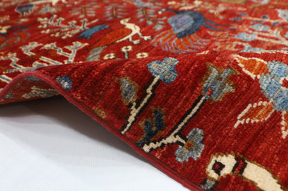 178 x 246 cm | Oriental  Birds Area Rug Afghan Hand Knotted Veg Dye Wool carpet