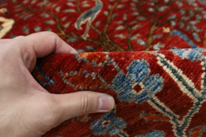 178 x 246 cm | Oriental  Birds Area Rug Afghan Hand Knotted Veg Dye Wool carpet