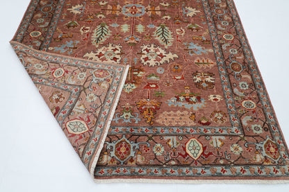 202 x 297 cm | Oriental Tribal Area Rug Afghan Hand Knotted veg Dye Wool Carpet