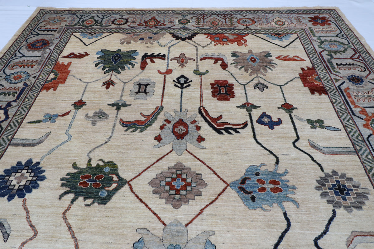 314 x 420 cm | Oushak Afghan Veg Dye Wool carpet