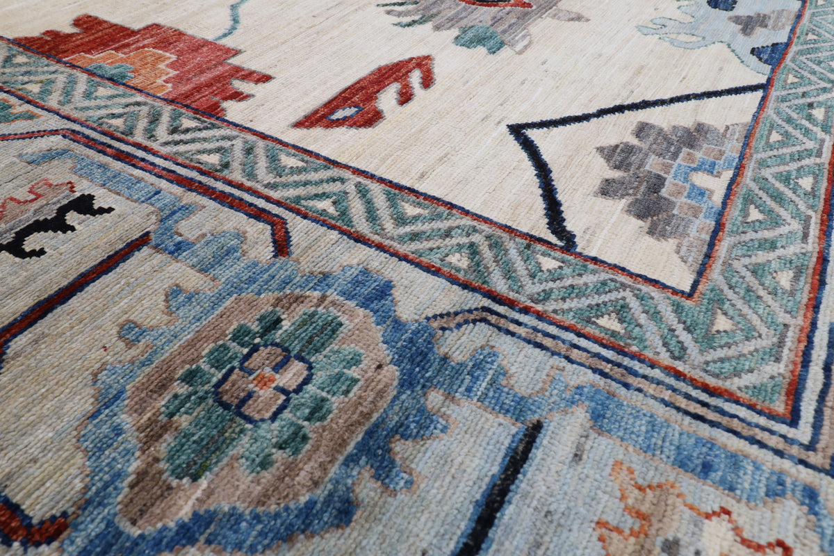 314 x 420 cm | Oushak Afghan Veg Dye Wool carpet