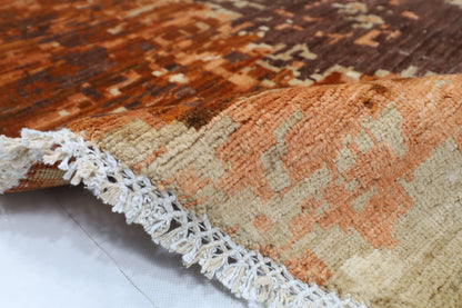 300 x 294 cm | Oriental Abstract Mamluk Round Rug Afghan Hand Knotted Veg Dye Wool carpet