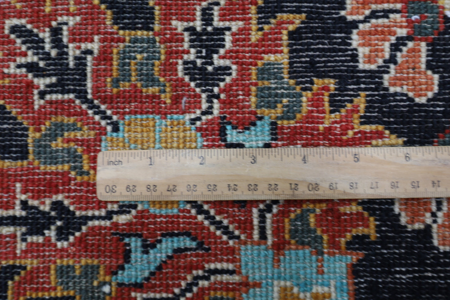 277 x 356 cm | Sickle Leaf Afghan Handmade Carpet Gold Colour