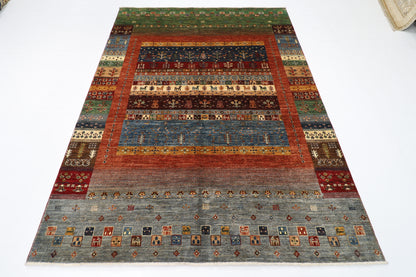 177 x 238 cm | Oriental Gabbeh Animal Area Rug Afghan Hand Knotted Veg Dye Wool carpet