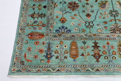 247 x 300 cm | Sultani Turquoise Afghan Handmade Carpet