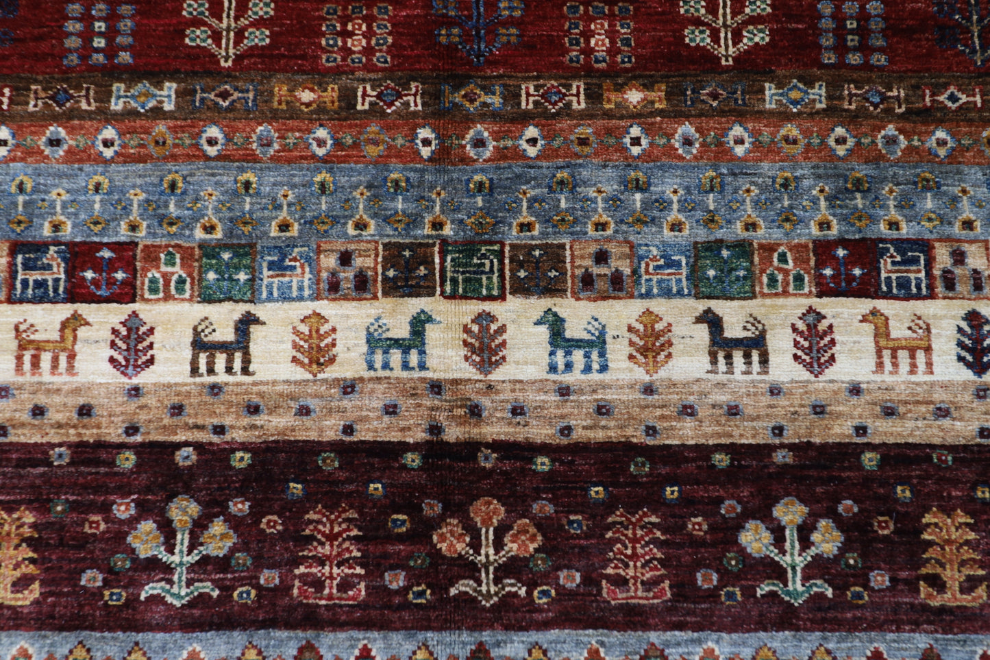 177 x 238 cm | Oriental Gabbeh Animal Area Rug Afghan Hand Knotted Veg Dye Wool carpet