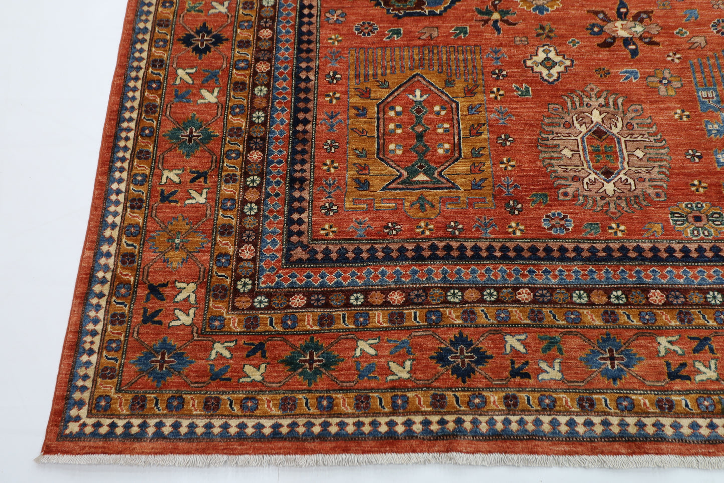 272 x 358 cm | Baluch Orange Afghan Handmade Carpet