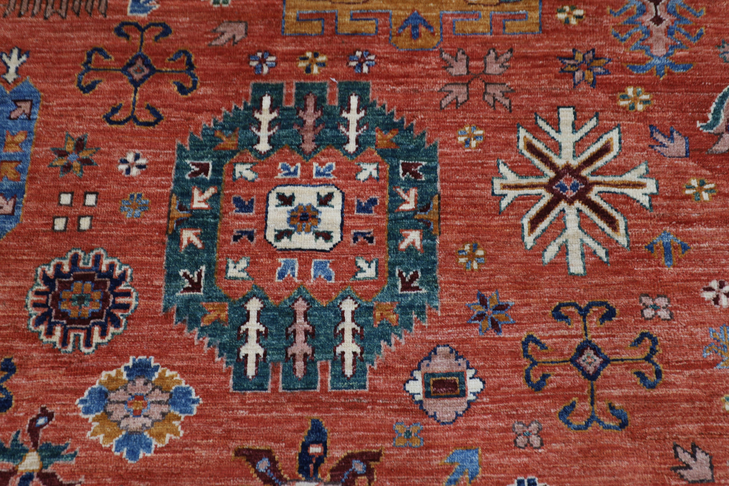 272 x 358 cm | Baluch Orange Afghan Handmade Carpet