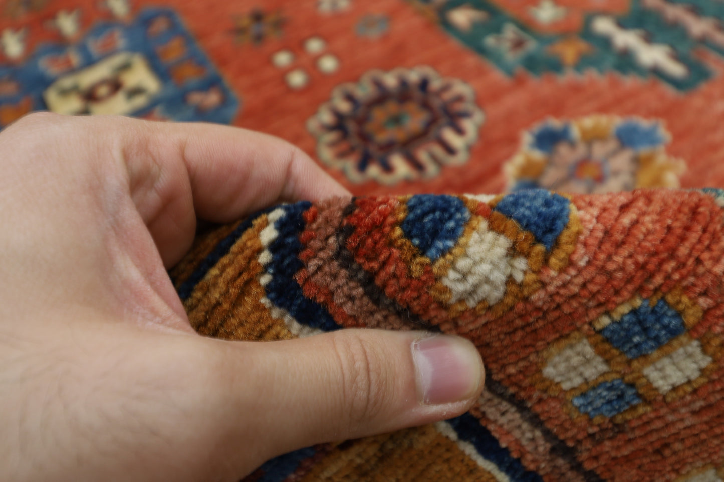 272 x 358 cm | Baluch Orange Afghan Handmade Carpet