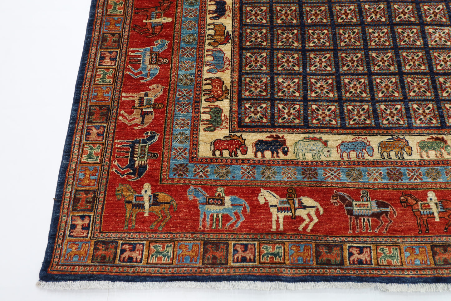 247 x 300 cm | Pazyryk Afghan Hand Knotted Carpet