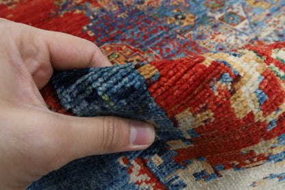 278 x 365 cm | Abstract Mamluk Afghan Veg Dye Wool carpet