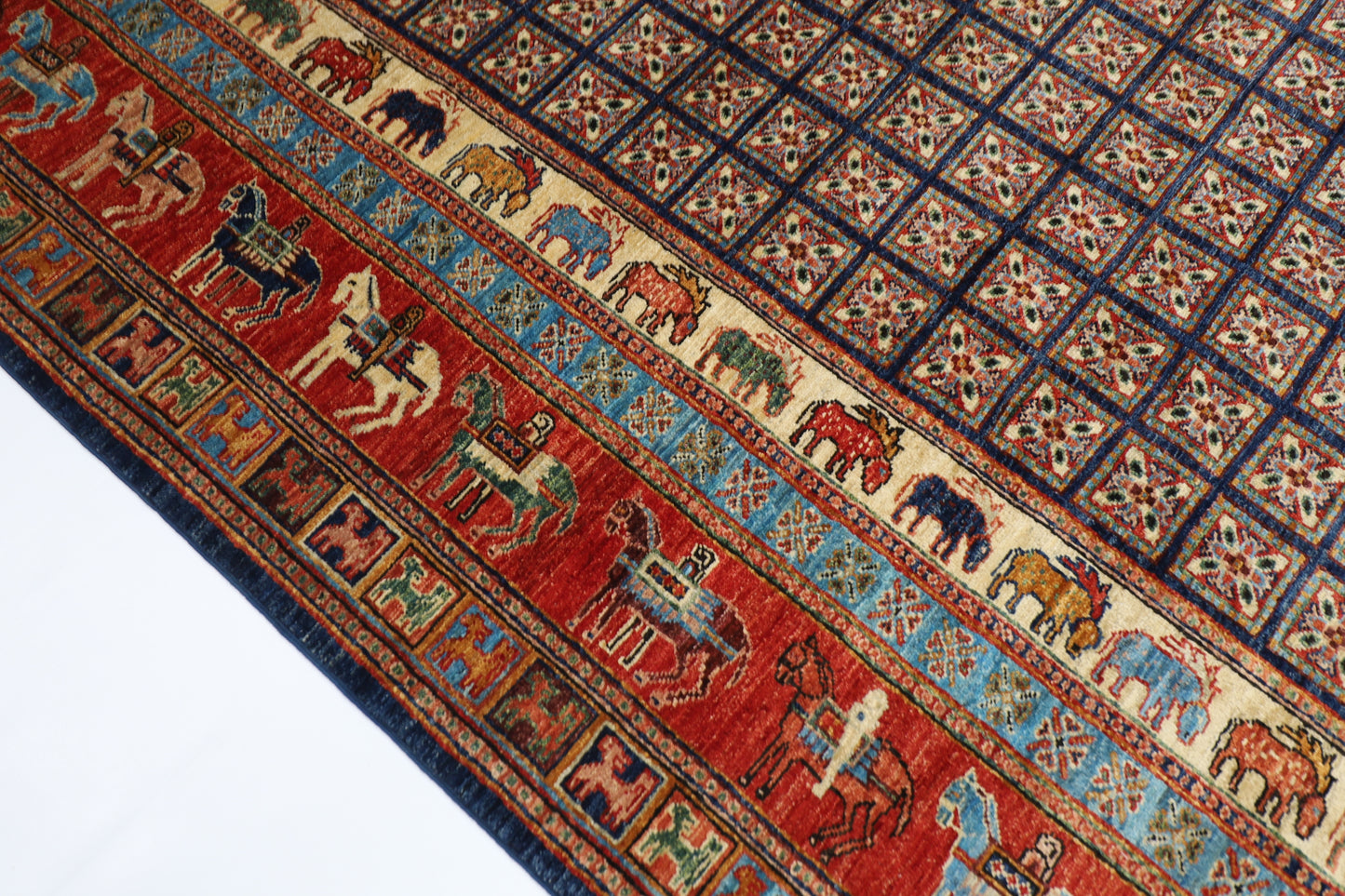 247 x 300 cm | Pazyryk Afghan Hand Knotted Carpet