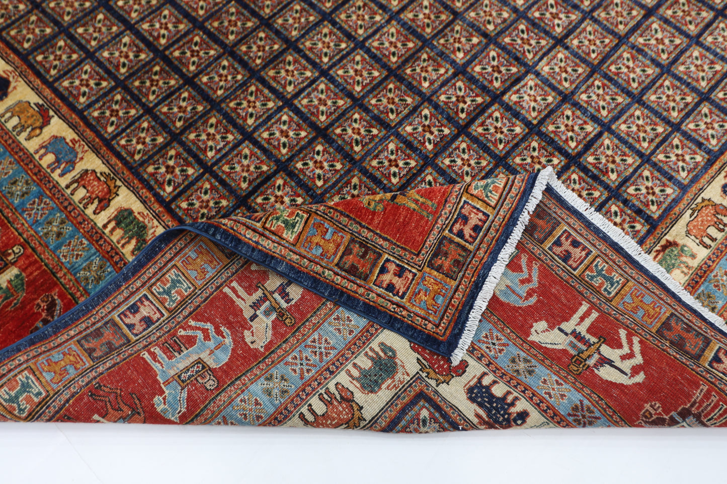 247 x 300 cm | Pazyryk Afghan Hand Knotted Carpet