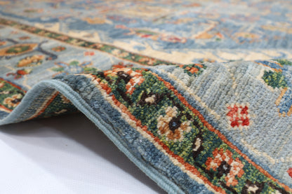 158 x 256 cm | Oriental heriz Geometric Area Rug Afghan Hand Knotted Veg Dye Wool carpet