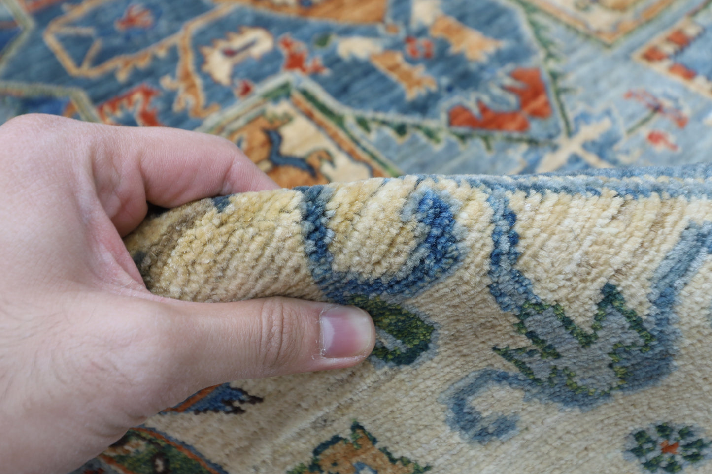158 x 256 cm | Oriental heriz Geometric Area Rug Afghan Hand Knotted Veg Dye Wool carpet