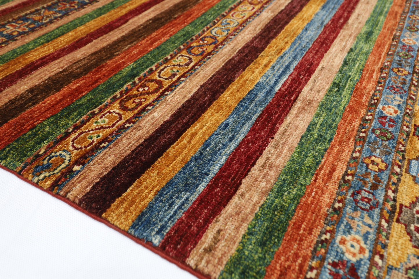208 x 298 cm | Oriental Khorjun Red Area Rug Afghan Hand Knotted Veg Dye Wool carpet